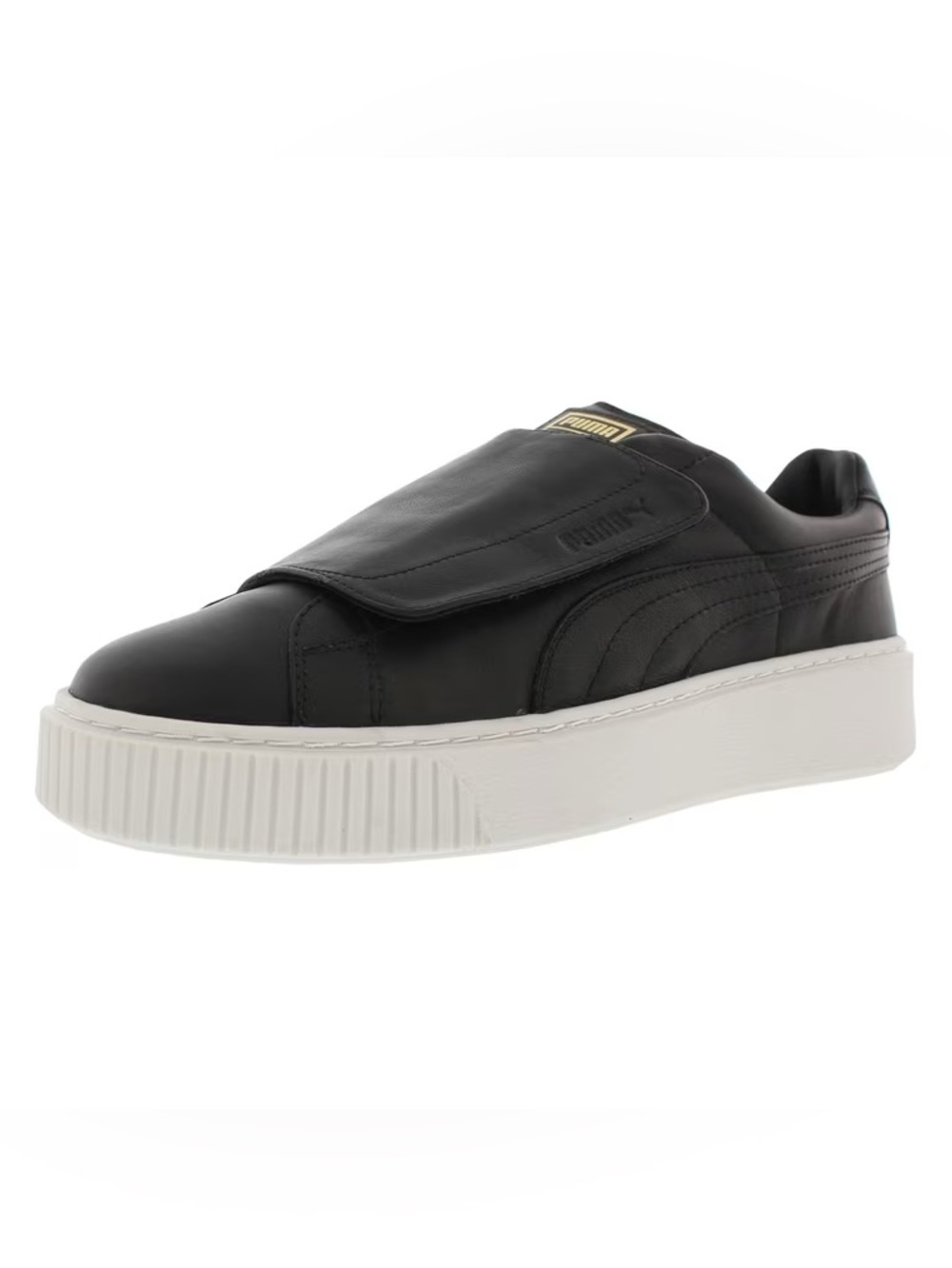 Puma Basket Velcro Slip On Platform Leather Sneaker Sz 6 BNWB